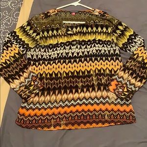 Black and gold printed blouse